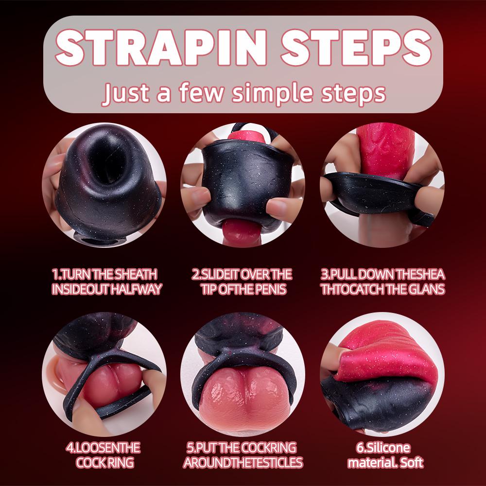 Cock Ring Gourd Penis Sleeve Semen Lock Delay Ejaculation Extender Penis Erection Intimate Couple Male Adult Sex Toys For Men Enhancing Intimate Goods