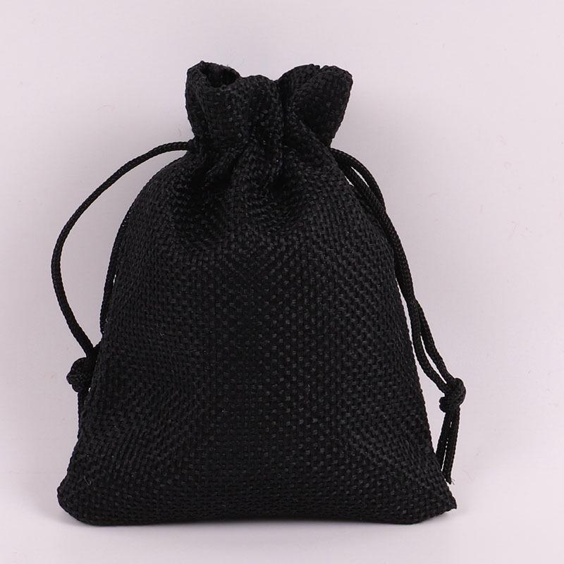 Drawstring Linen Jewelry Gift Bag - Composite Linen Storage Bag Available