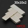30x10x2mm Ισχυρός Μαγνήτης Νεοδυμίου N35 NdfeB Μόνιμος Μαγνητικός Μαγνήτες Μπλοκ Σούπερ Δυνατοί Μαγνήτες Ψυγείου DIY