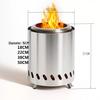 Stainless Steel Portable Smokeless Wood Stove with Legs for Camping & Outdoor Bonfires