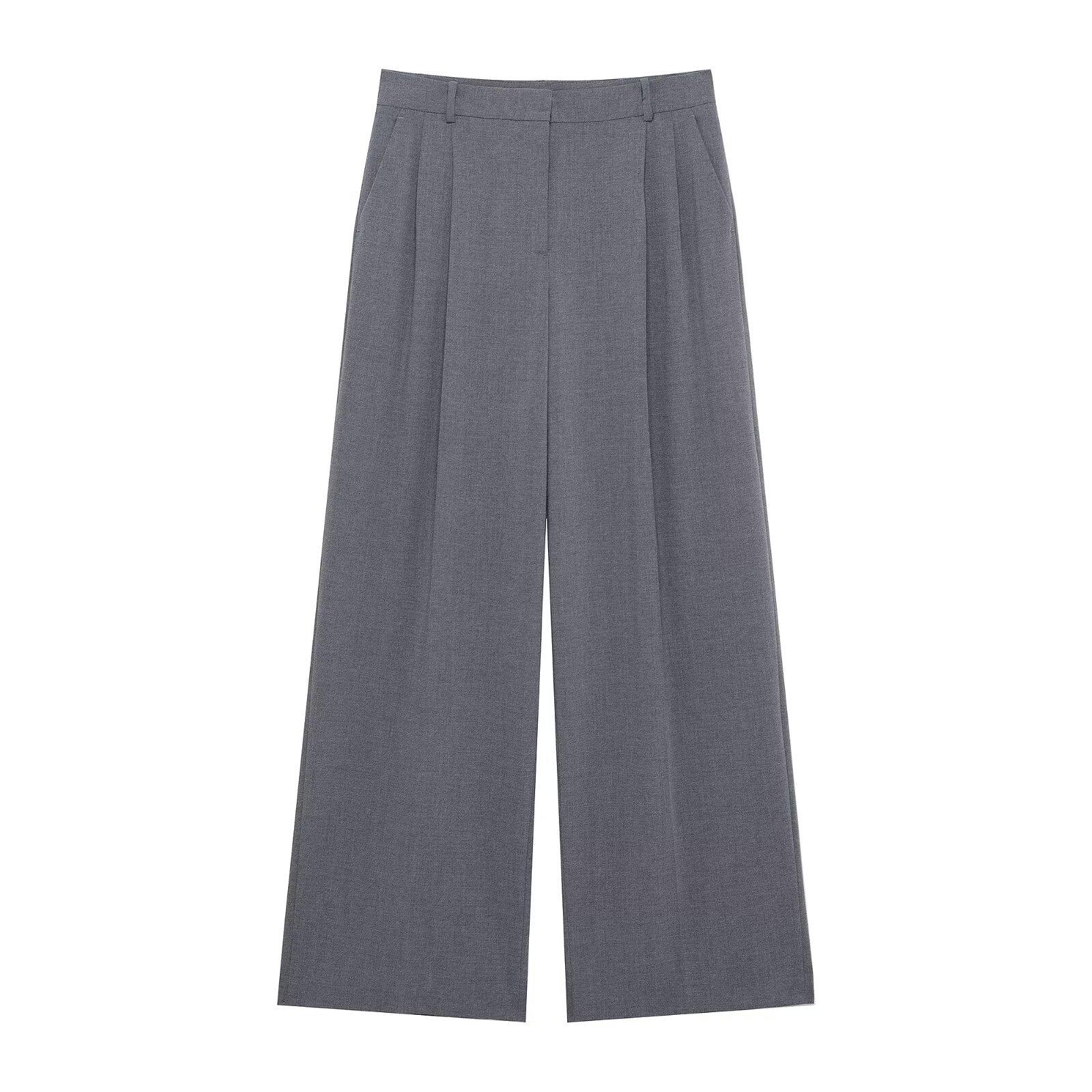 

Женский пиджак костюмного типа с подплечниками в европейском и американском стиле, весна 2025, с повседневными брюками M