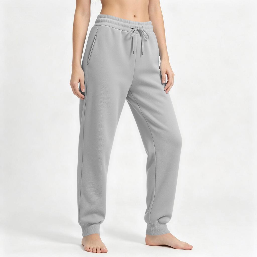 Women's Casual Color Drawstring Sweatpants with Pockets for Everyday Wear