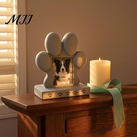 Sun-proof Pet Remembrance Stone 3D Printed Tombstone with Photo Frame Holder, Weather-Resistant Memorial Outdoor Weather-resistant Marker Marker, for