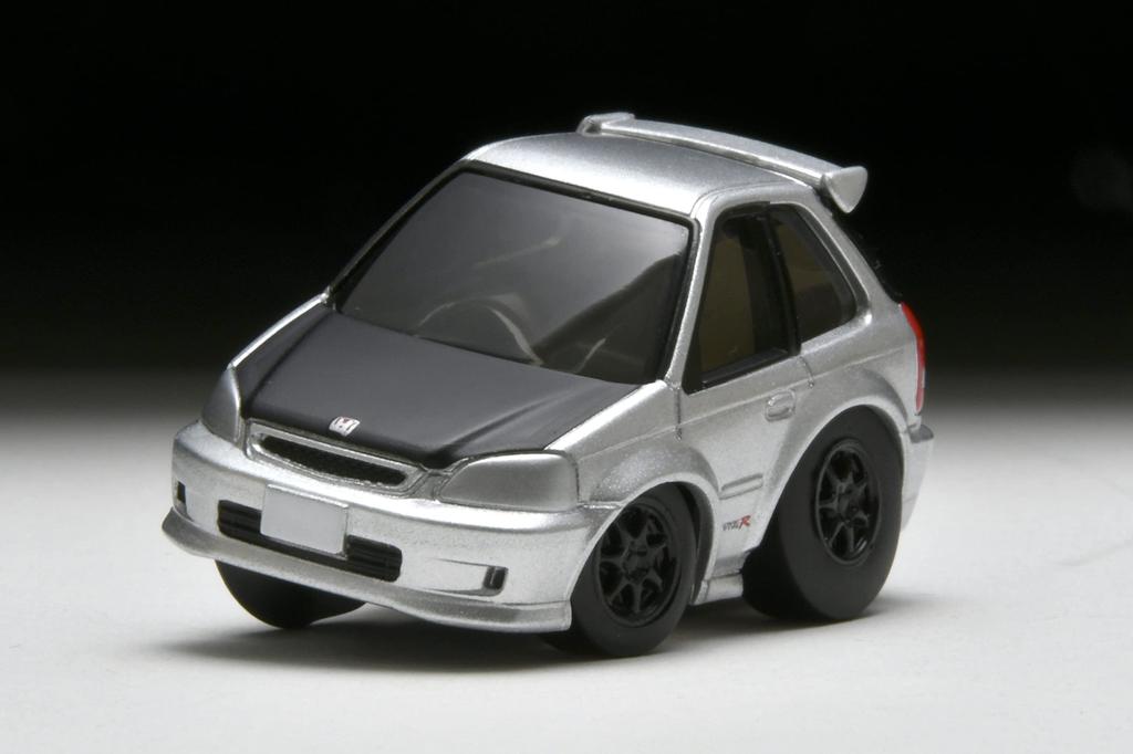 TOMYTEC Choro-Q Q's QS-01b Honda Civic Type R EK9 Custom Silver Completed Model