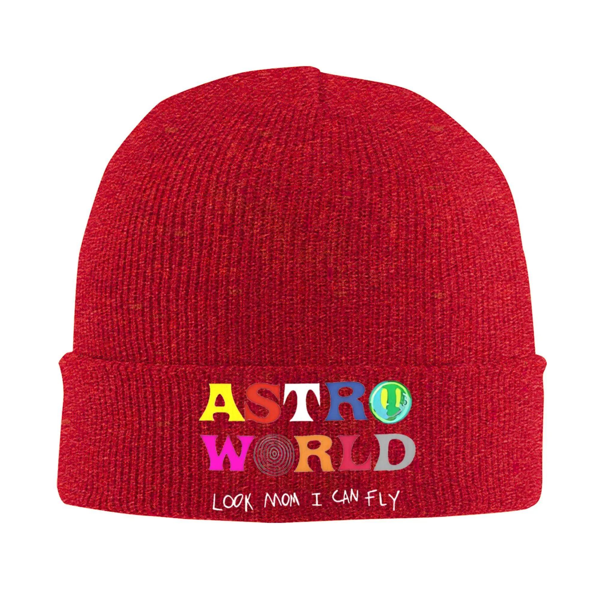 New Astroworld Knitted Caps For Women Unisex Beanie Autumn Winter Hats Acrylic TTraviss SScotts Warm Caps