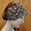 Comfortable Ethnic Beaded Hat Soft Head Wrap Cap Fashion Ethnic Headscarf Hat  Cultural Wear