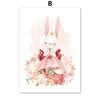 Kawaii Fawn Bunny Fox Princess Crown Wall Art Canvas Painting Posters and Prints Nordic Children's Room Decoration Pictures