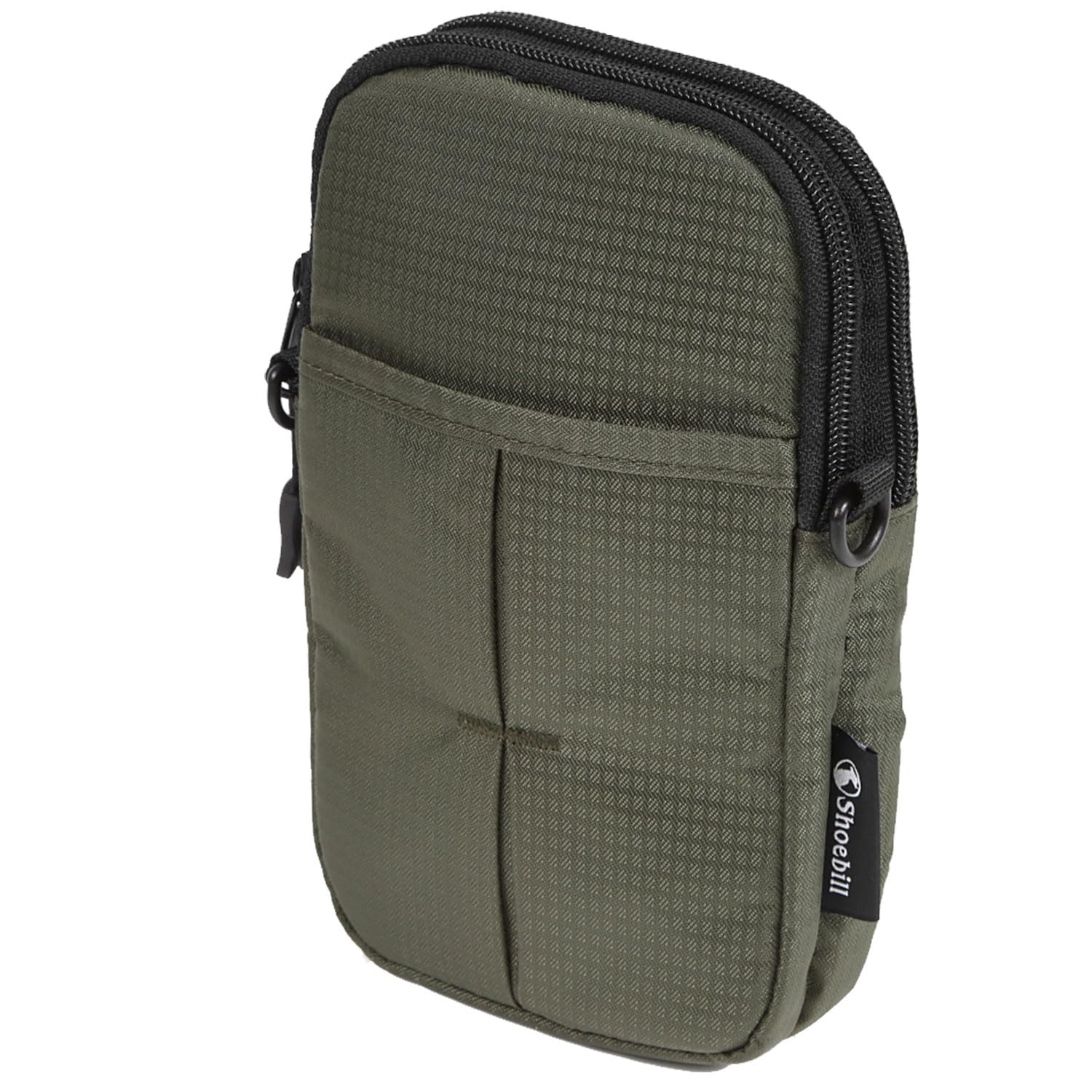 

Рюкзак для смартфона Shoebill, вміщує два, зовнішня кишеня, без кишені для навушників, кріплення, смартфони, плечова/поясна сумка, (Оливка, Отвір) зелений