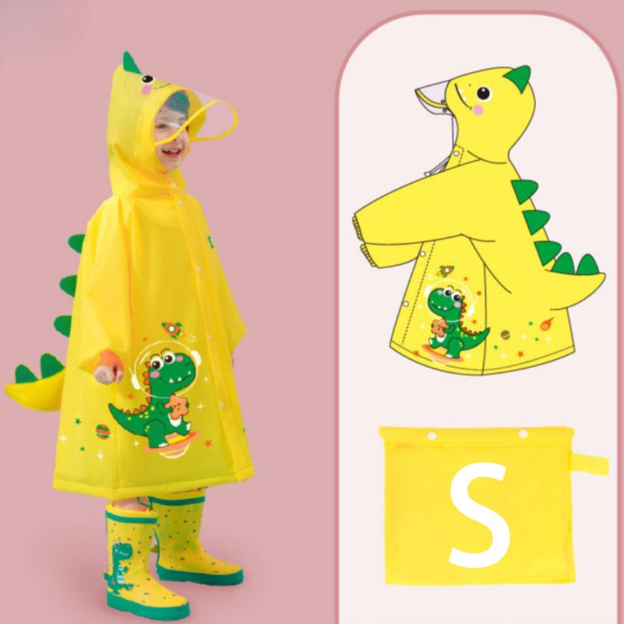 A Boy Girl Casual Cute Unicorn Print Waterproof Hooded Raincoat, Long Sleeve Zipper Hooded Poncho, Children's Raincoat Outdoor