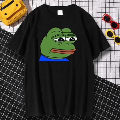 Grafiska T-shirts och Sad Toad Präglad Herr Roliga Hip-hop T-shirts Högkvalitativa T-shirts Mode Vardagskläder Herr T-shirts Topp