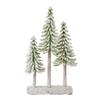 Mini Christmas Tree Artificial Bottle Brush Tree With Wooden Base Small Snow