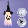 Halloween Decoration Flashing Light LED Skull Festival Dress Up Glowing Wizard Hat Lamps Hanging Decoration Kid Gift