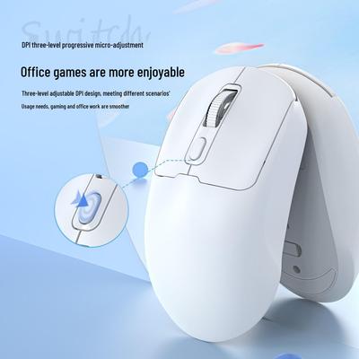 Rechargeable Silent Dual-Mode Bluetooth Wireless Mouse for Gaming and Office Use