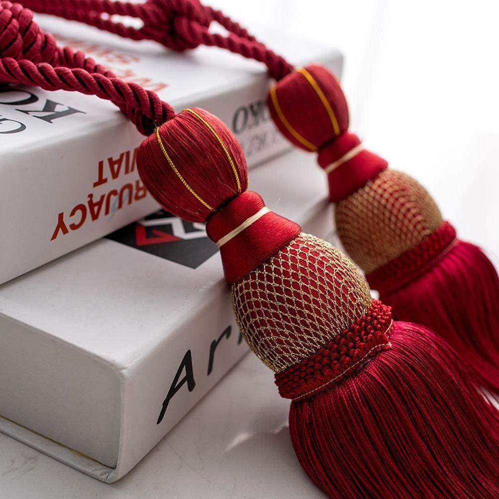 No Installation Tassel Curtain Ties Punch-free Curtain Tennis Ball Strap  Curtain Accessories