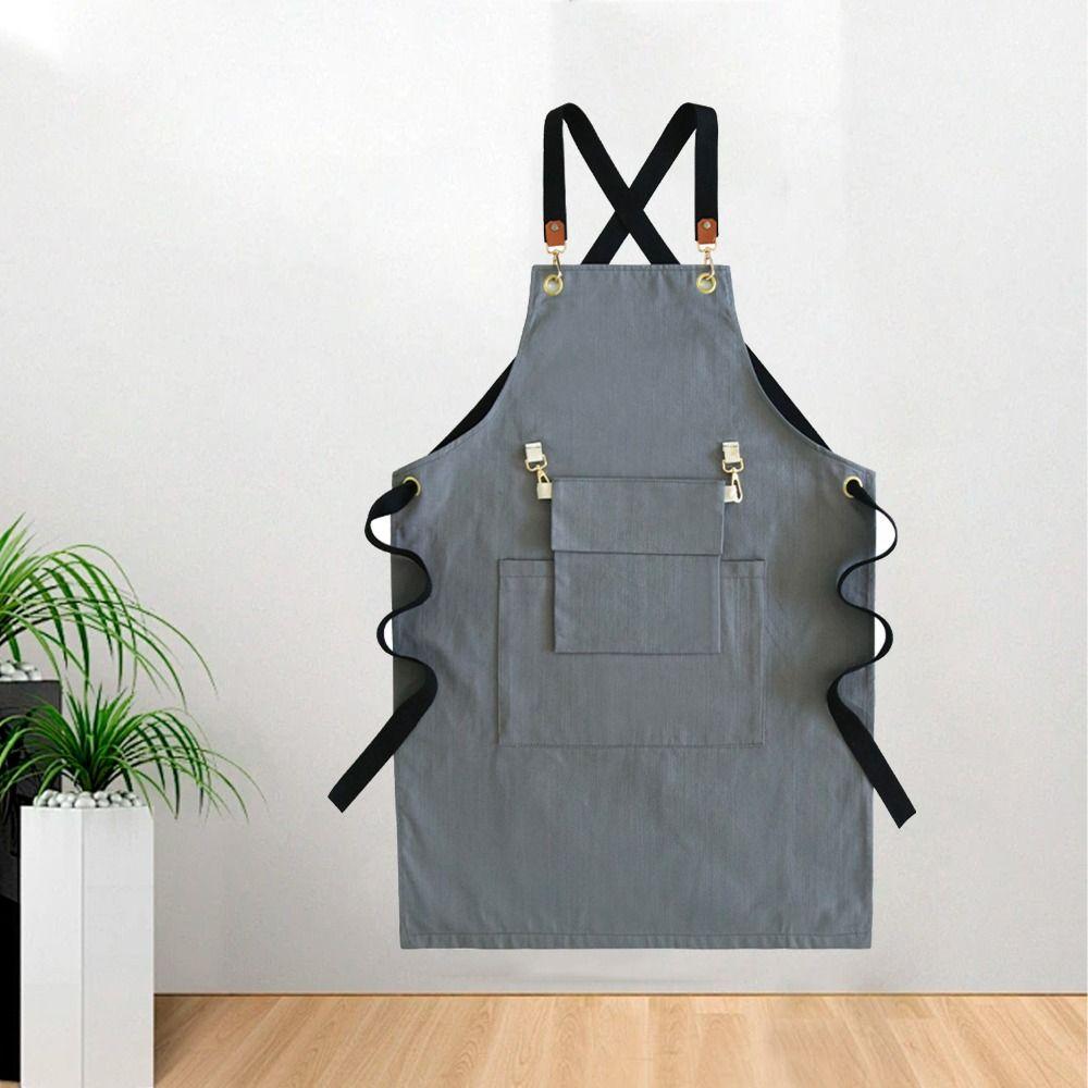 Adjustable Kitchen Aprons Multi-Pocket BBQ Aprons Durable Cooking Aprons  Kitchen