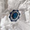 Anello in argento con zaffiro nano, peso dell'articolo 4,68 g (2205975)