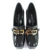 Makellose Sergio Rossi Pumps SR NORA Chunky Heel Leder schwarz Leder Damen 36.5 Gebraucht