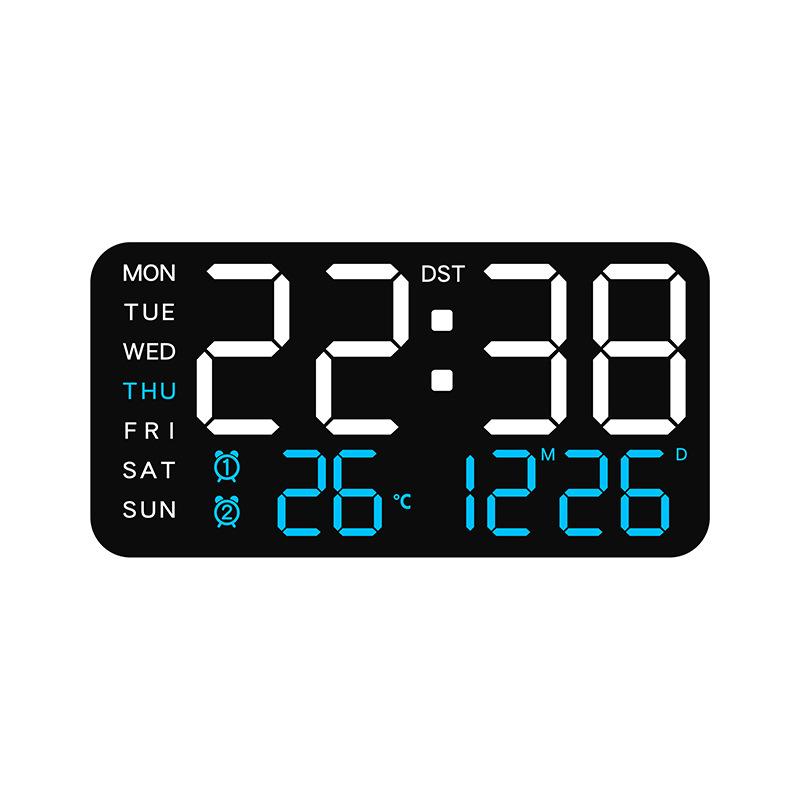 New Frameless Electronic Clock Multi Function Dual Purpose Clock Digital Clock Display Living Room Wall Clock