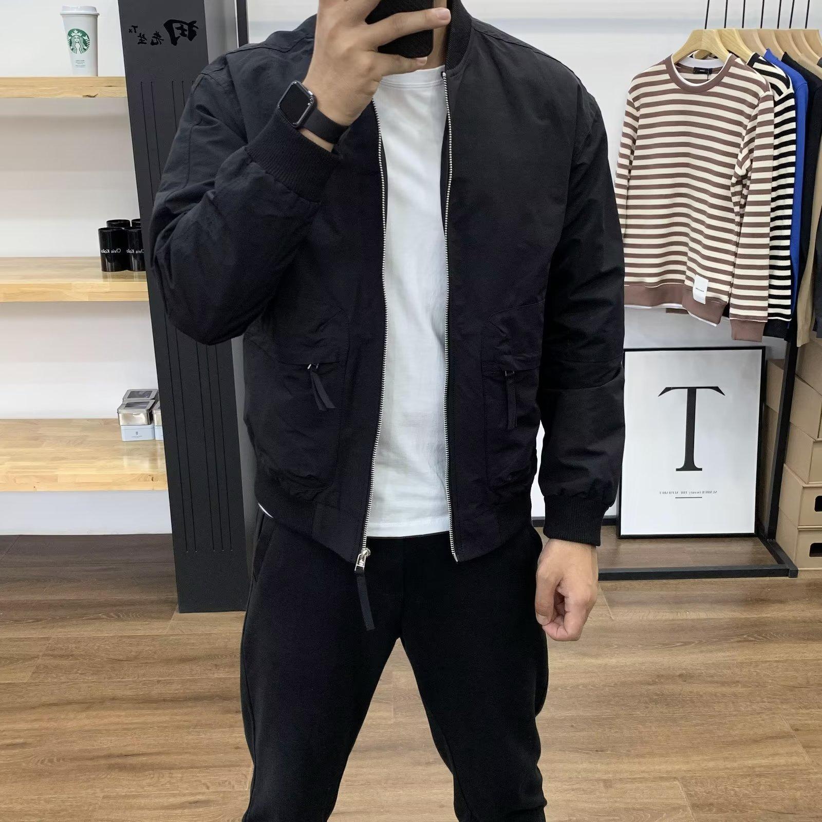 

Весенне-осенняя мужская одежда Пальто Распродажа мужских курток Новинки Куртки Мужские пальто Кампус Бейсбольная форма Мужская зима S чёрный