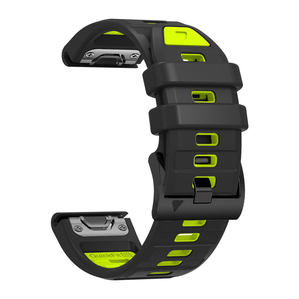 Řemínek k hodinkám Tactix 8 pro Garmin Fenix 8 47mm 51mm 7 7X 6 Pro 5 5X/Epix Pro/Descent G1 G2 QuickFit 22/26mm Silikonový náramek