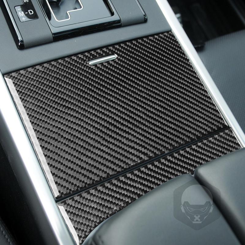 For Mazda CX-9 2010-2015 Carbon Fiber Cup Holder Panel Cover Trim Strips Car Interior Decoration Accessories Sticker