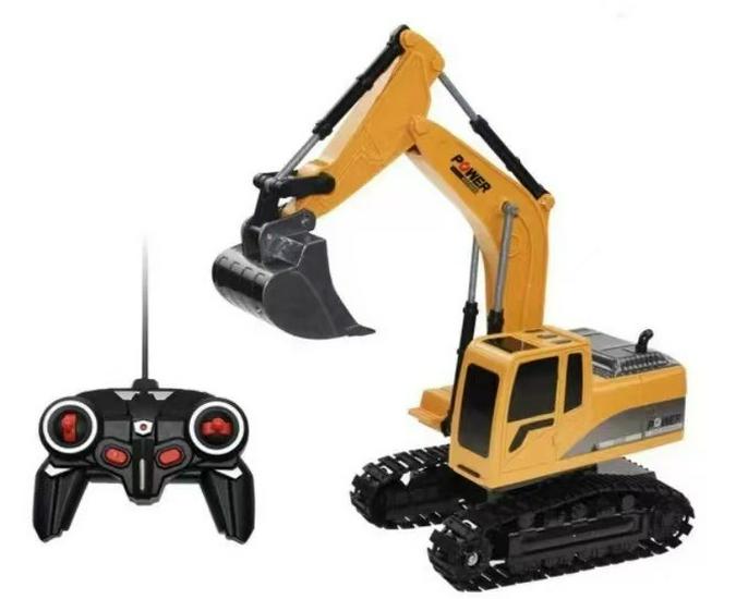 Alloy Remote Control 2.4G Excavator Bulldozer & Dump Truck Set for Kids