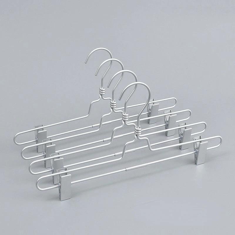 10 Pieces Space Aluminum Alloy Pants Clip Metal Hooks Clothes Skirt Dress Trousers Hangers Wardrobe Multifunctional Storage Rack