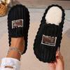 Winter Home New Cotton Slippers, Cross-border Leisure and Comfortable Furniture, Cotton Shoes with Added Velvet On One Foot, Cotton Slippers