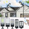 Solar LED Street Light Motion Sensor Remote Control Super Bright Outdoor Wall Lamp Waterproof 6500K Flood Lights for Yard Road