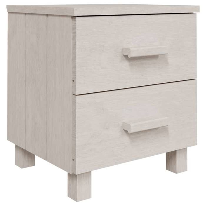 VidaXL Tables de chevet HAMAR 2 pcs Blanc 40x35x44,5 cm Bois massif 340409