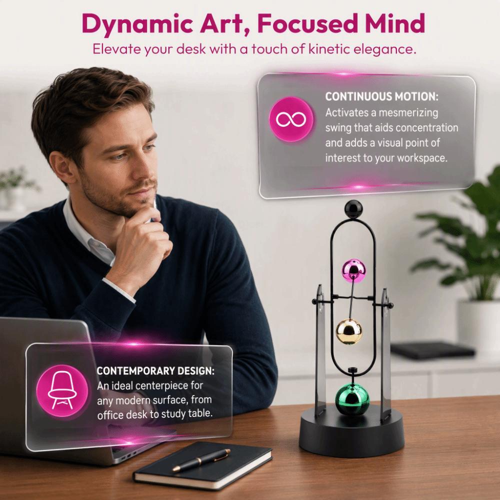 Automatic Swinging Perpetual Motion Desk Toy Motion Swinging Art Craft  Office Art