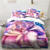 Albedo Overload 3D Print Bedding Set Single Twin Full Queen King Size Bed Set Adult Kid Bedroom Hentai Anime Girl Bedding Gift
