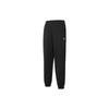Adidas Logo Fleece Thickened Cuffed Loose Knit Sports Pants Unisex Pants Black IV7603