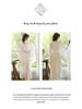Sweet Satin Open-Front Robe: Deep V, Light Luxury, Tie-Waist, Wide Sleeves Homewear.