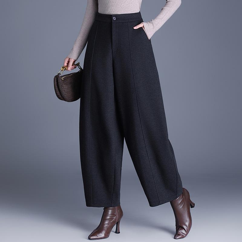Winter Casual Warm Slimming Pumpkin Harem Pants – Korean Style Wide Leg