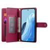 DF-011 For Samsung Galaxy M35 5G Case Zipper Pocket Wallet Leather Phone Cover with Straps