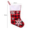 J1UL1N Christmas Stockings - Perfectly Plaid Rustic Stocking - Snowflake Design - Holiday Party Decor - 9 X 18 Inch
