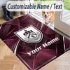 Custom Text Printed Rug Burnley Football Non Slip Floor Carpet For Home Room Decor