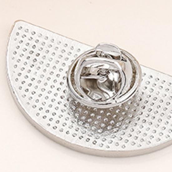 Brooch Pin Lightweight Zinc Alloy Watermelon Shape Badge Smooth Surface Lasers Cut Design Pin Lapel Accessory
