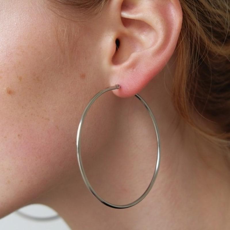 

LOVE ME MONSTER [Surgical] Big Ring Earrings SILVER