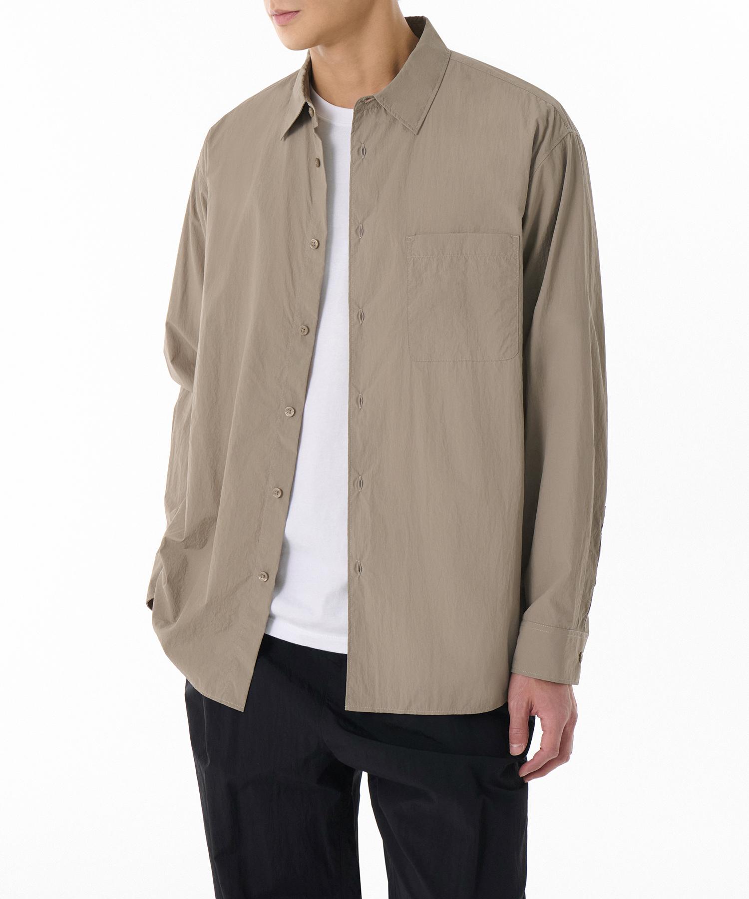 Musinsa Standard Relaxed Lightweight Nylon Shirt [Dusty Beige] Dusty Beige/M
