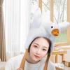 Goose Headwear Soft Plush Animal Hat Funny Costume Cap for Christmas Halloween Carnival Party Dress Up