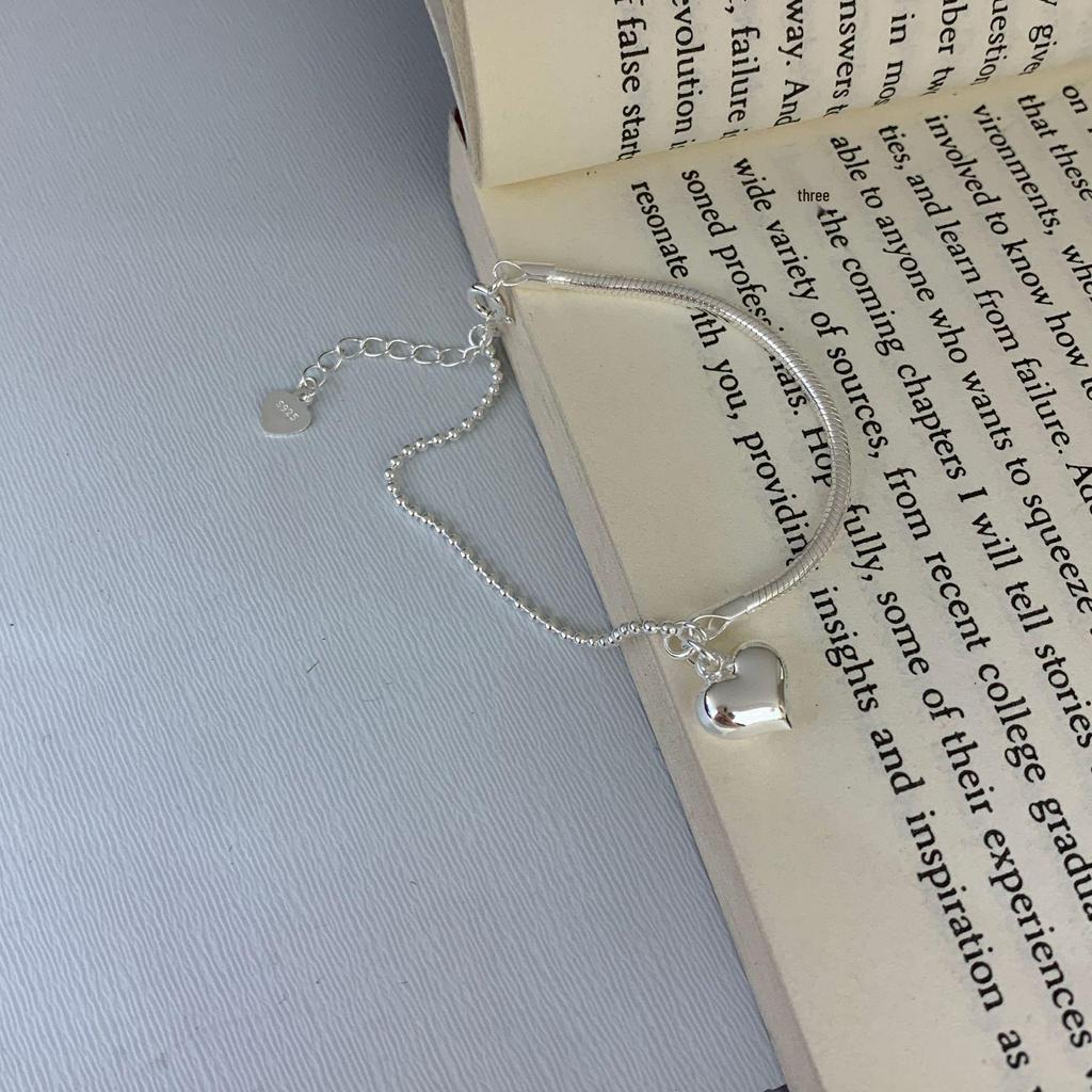 S925 Sterling Silver Heart Bracelet – Women's Elegant Design, New Style for Best Friends, Light Luxury Korean Jewelry.