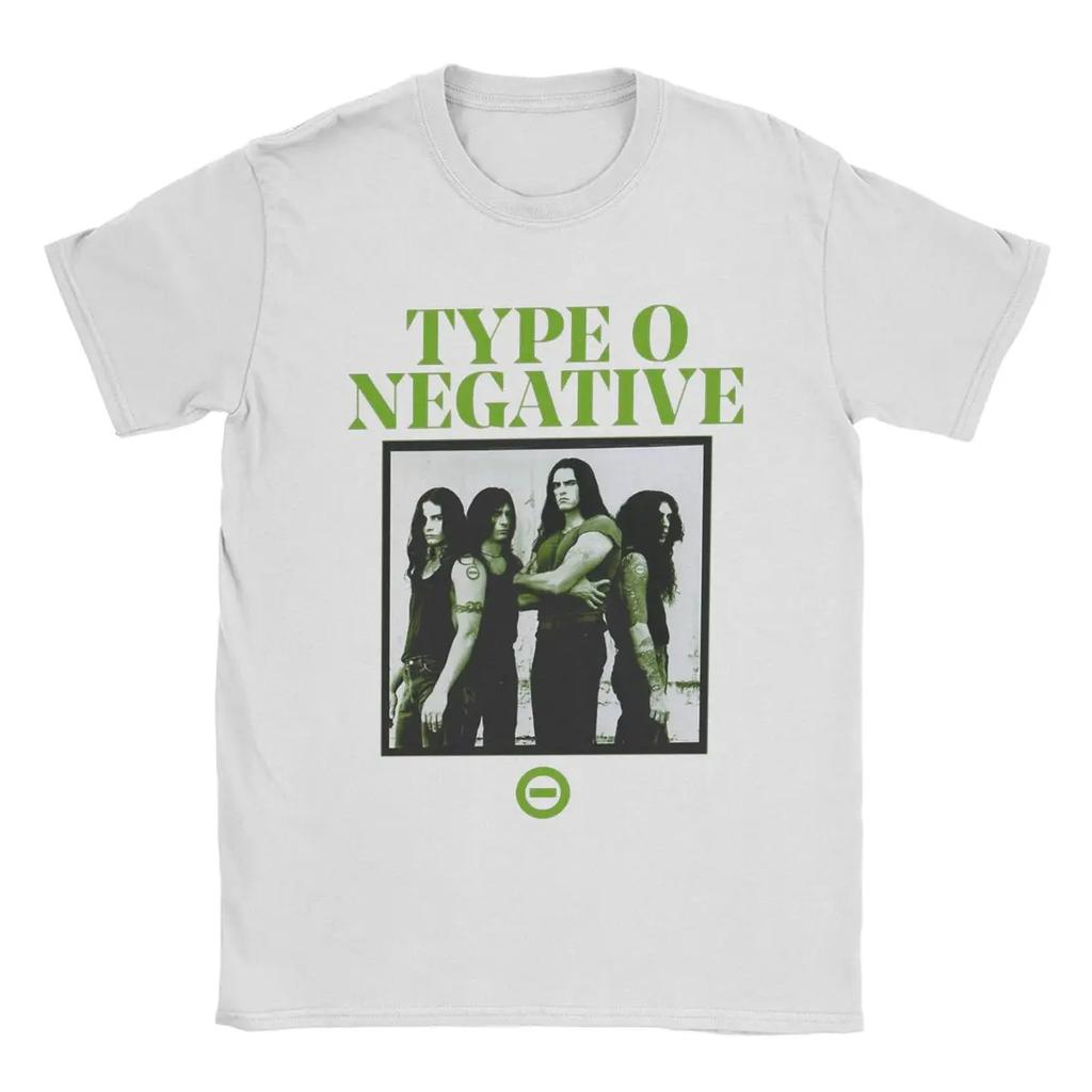 Herren T-Shirt Typ O Negative Lustige Baumwoll-Tees Kurzarm T-Shirt O-Ausschnitt Oberteile Sommer