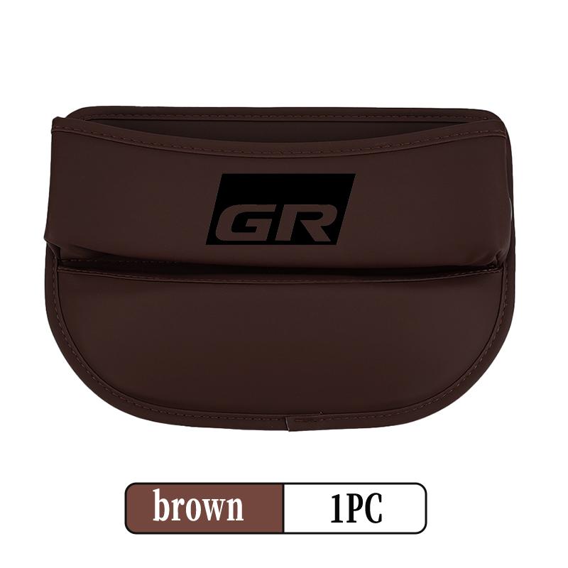 For Toyota Car Seat Organizer Leather Crevice Storage Box Auto Accessories GR MN Corolla Yaris Aygo Prius RAV4 Crown CHR Camry
