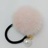 LALA Natural Mink Ball Hair Band - Pink