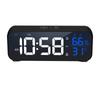 Sveglia Digitale LED Musicale Controllo Vocale Display Temperatura Umidità Orologi da Tavolo Decorazione da Tavolo per la Casa Integrato 1200mAh