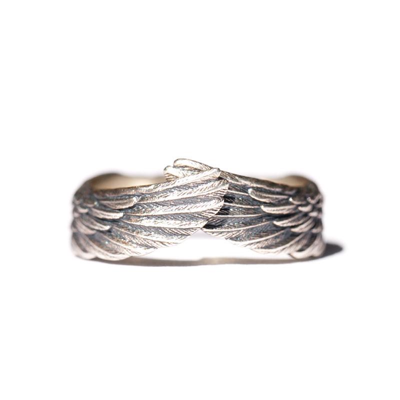 Original  Angel  Wings 925 Silver Couple Rings - Creative Gift for Men & Women Adjustable