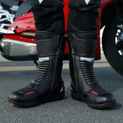 Waterproof Motorbike Boots Cushioning Knight Shoes Windbreak Cycling Motorcycle Shoes Universal for All Seasons Racing Shoes