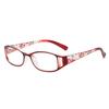 1PC Premium Classic Rectangle Reading Glasses - Floral Temples, For Middle-Aged/Elderly/Men/Women/Students/Teachers, Casual & Business Use